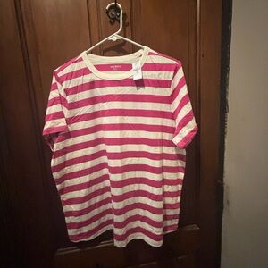 Old Navy pink and white Striped Tee